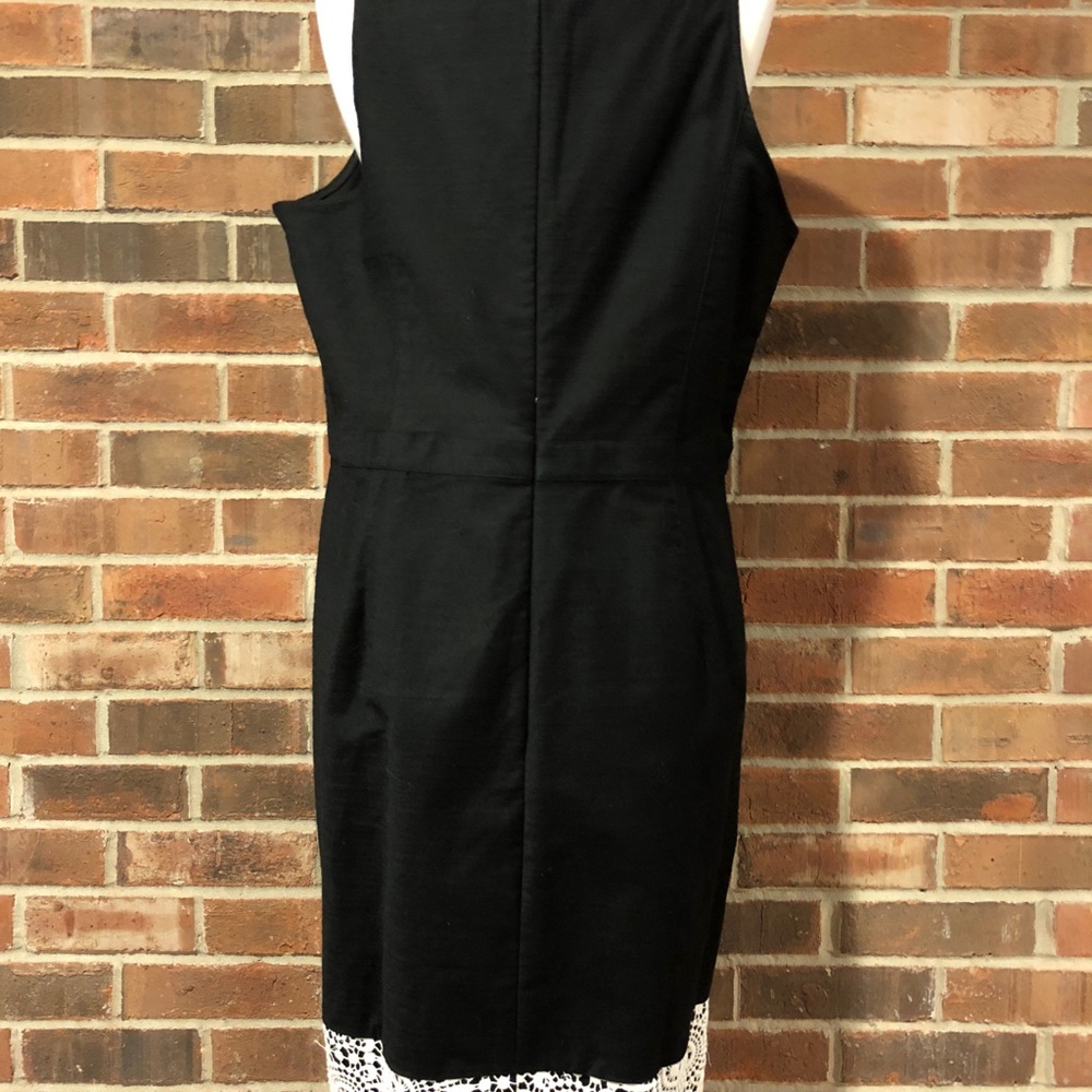 NWT Ann Taylor Women’s Cotton Black Dress Sz 16T - Picture 3 of 4